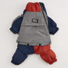 Pet Winter Color Matching Cotton-padded Clothes Dog Medium Large Dog Warm And Comfortable