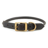 Jeffers Rolled Leather Dog Collars with Brass Hardware