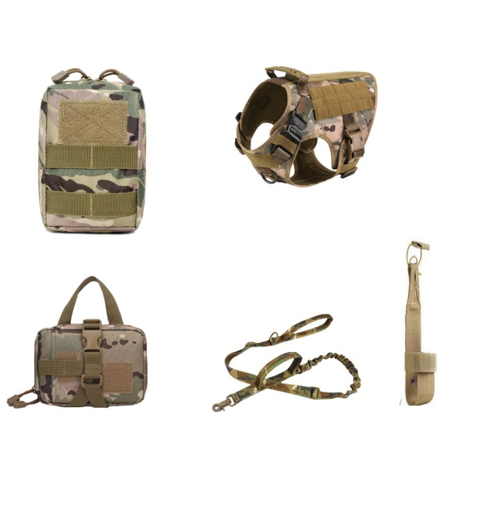 Tactical K9 Dog Harness & Leash Set – Adjustable Training Vest for All Breeds