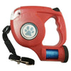 4.5M LED Flashlight Extendable Retractable Pet Dog Leash Lead with Garbage Bag