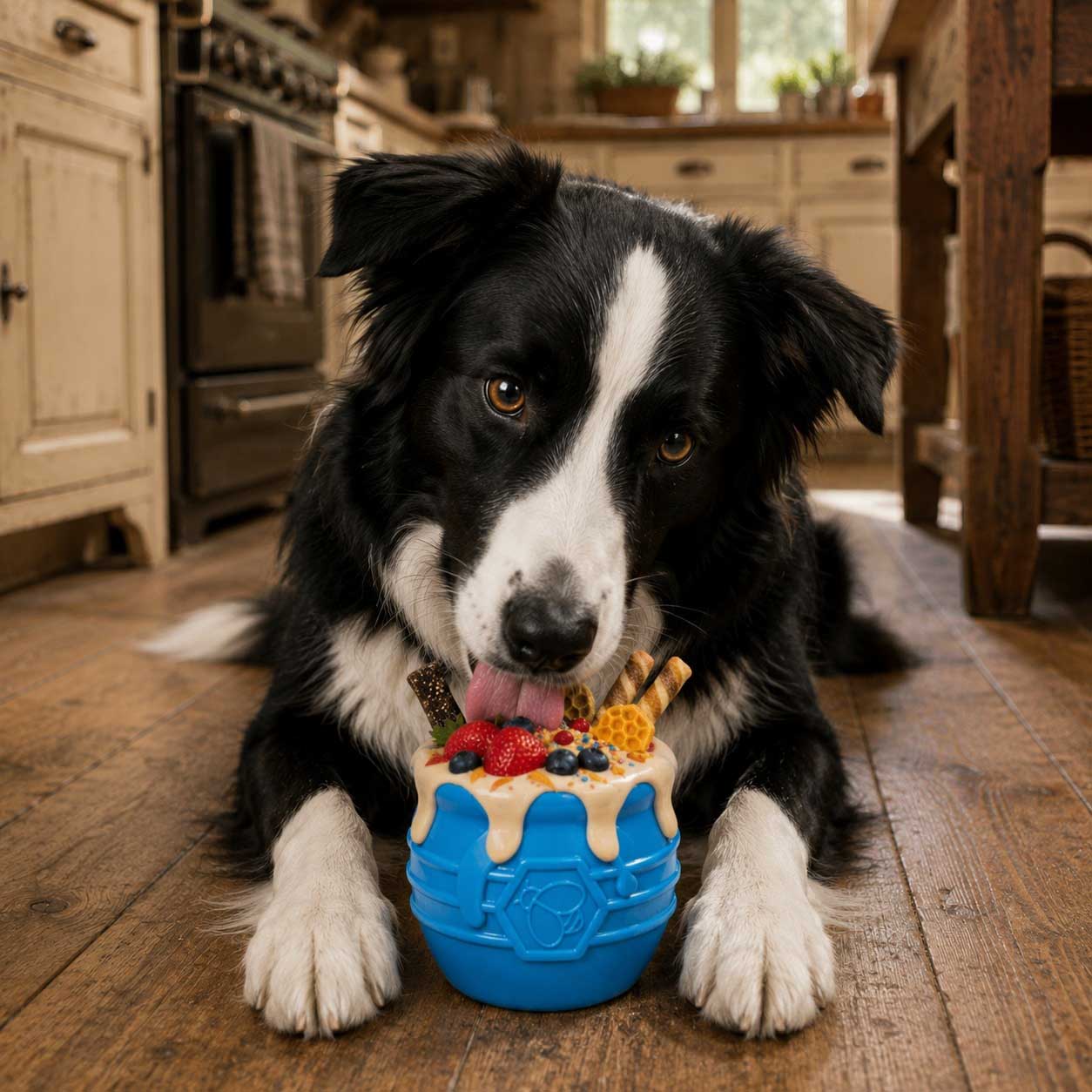 Honey Pot Dog Treat Dispenser Durable Rubber Enrichment Toy