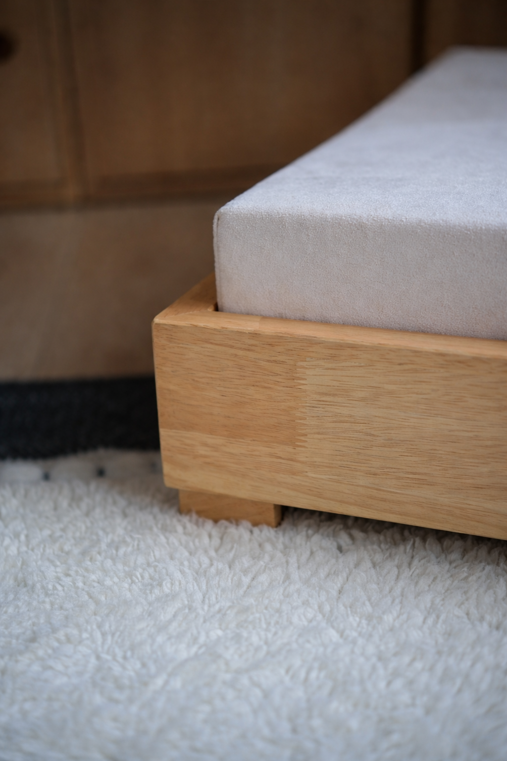 Luxury Handcrafted Solid Wood Orthopedic Waterproof Dog Bed Haven
