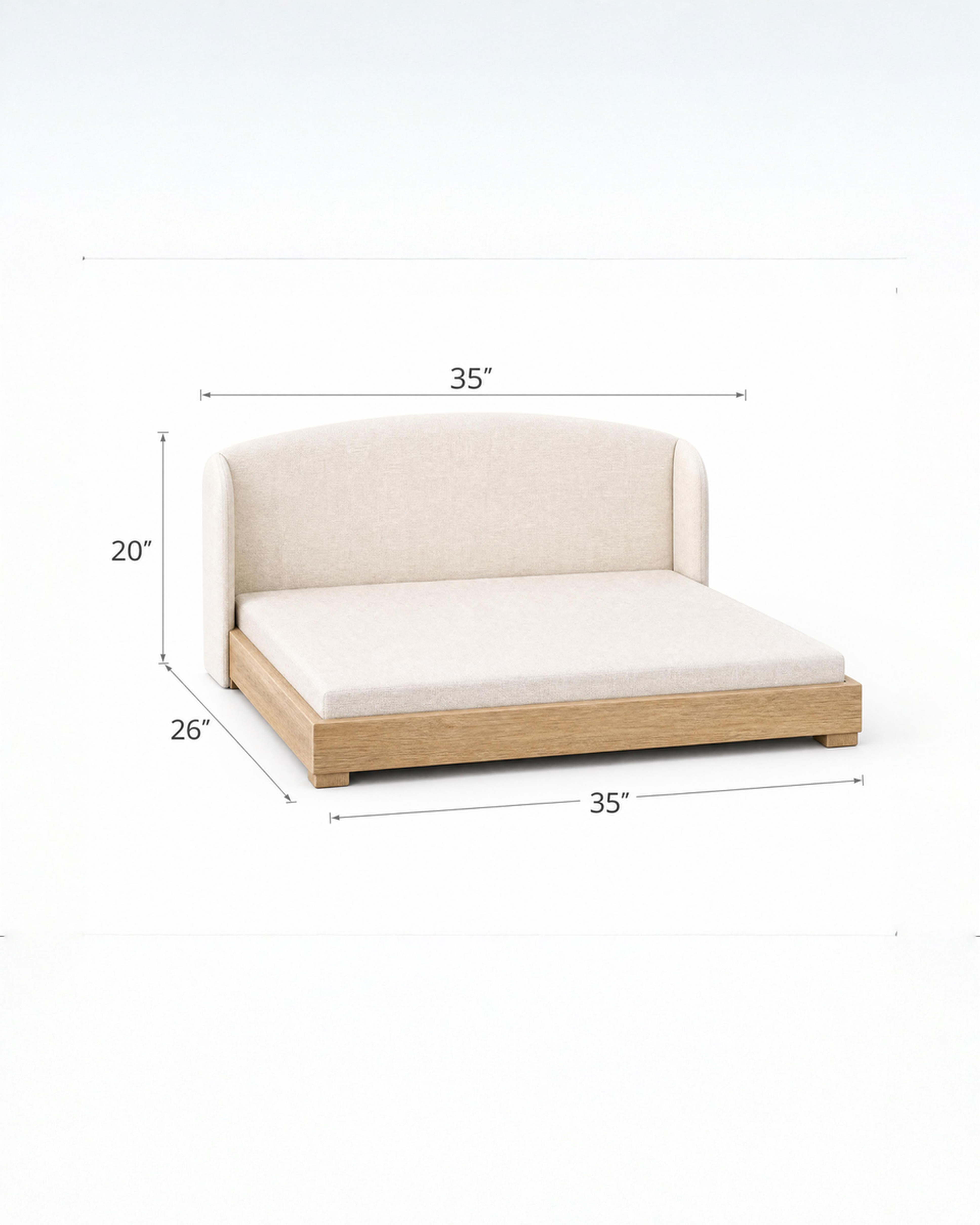 Luxury Handcrafted Solid Wood Orthopedic Waterproof Dog Bed Haven