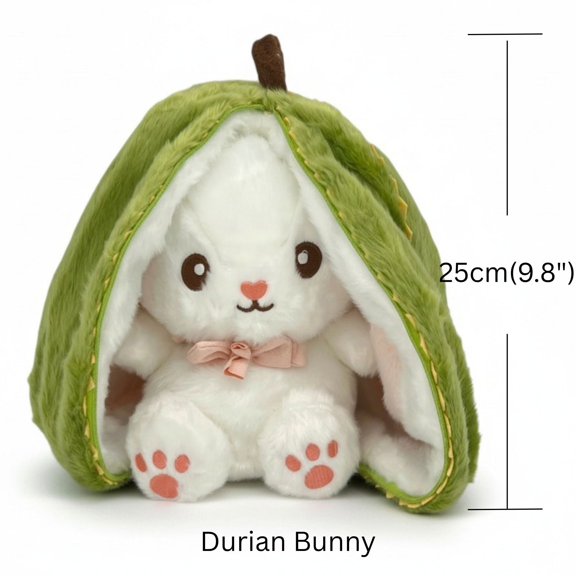 Reversible Strawberry Bunny Plush Toy Transforming Hide and Seek