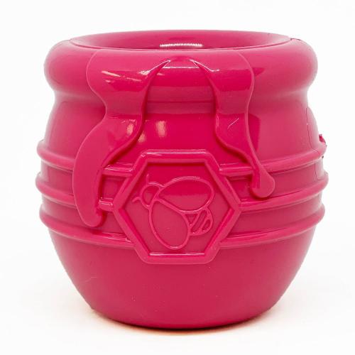 Honey Pot Dog Treat Dispenser Durable Rubber Enrichment Toy