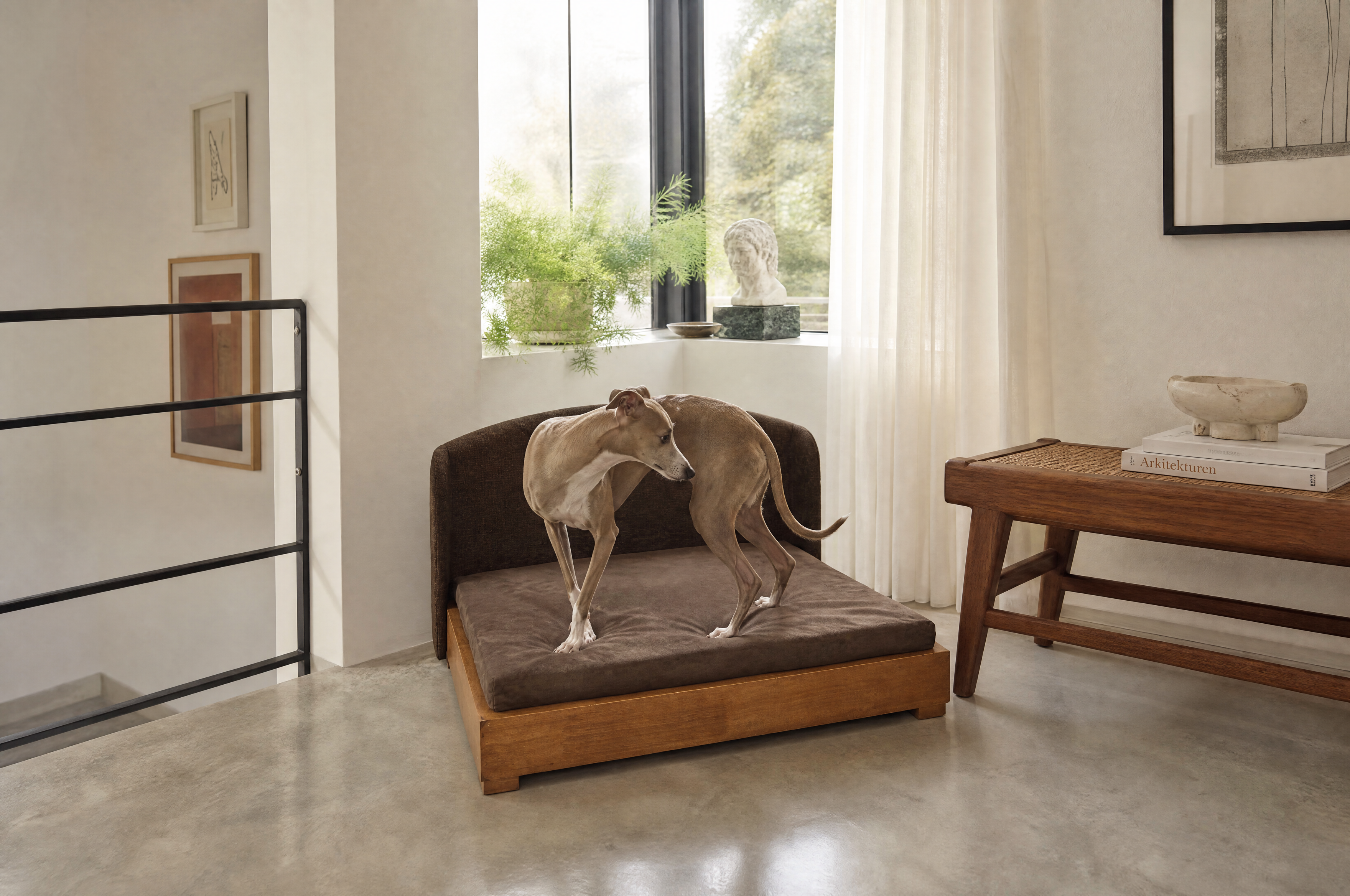 Luxury Handcrafted Solid Wood Orthopedic Waterproof Dog Bed Haven
