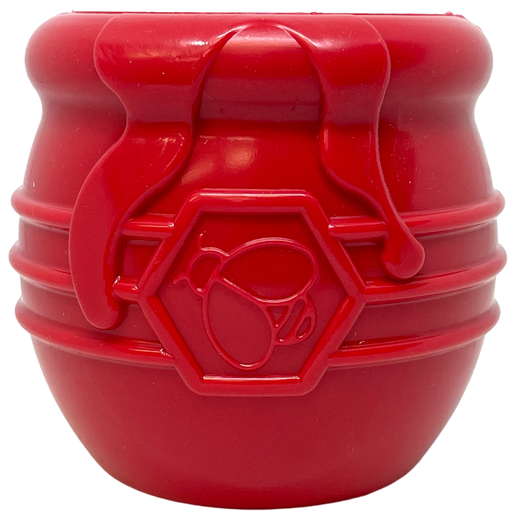 Honey Pot Dog Treat Dispenser Durable Rubber Enrichment Toy