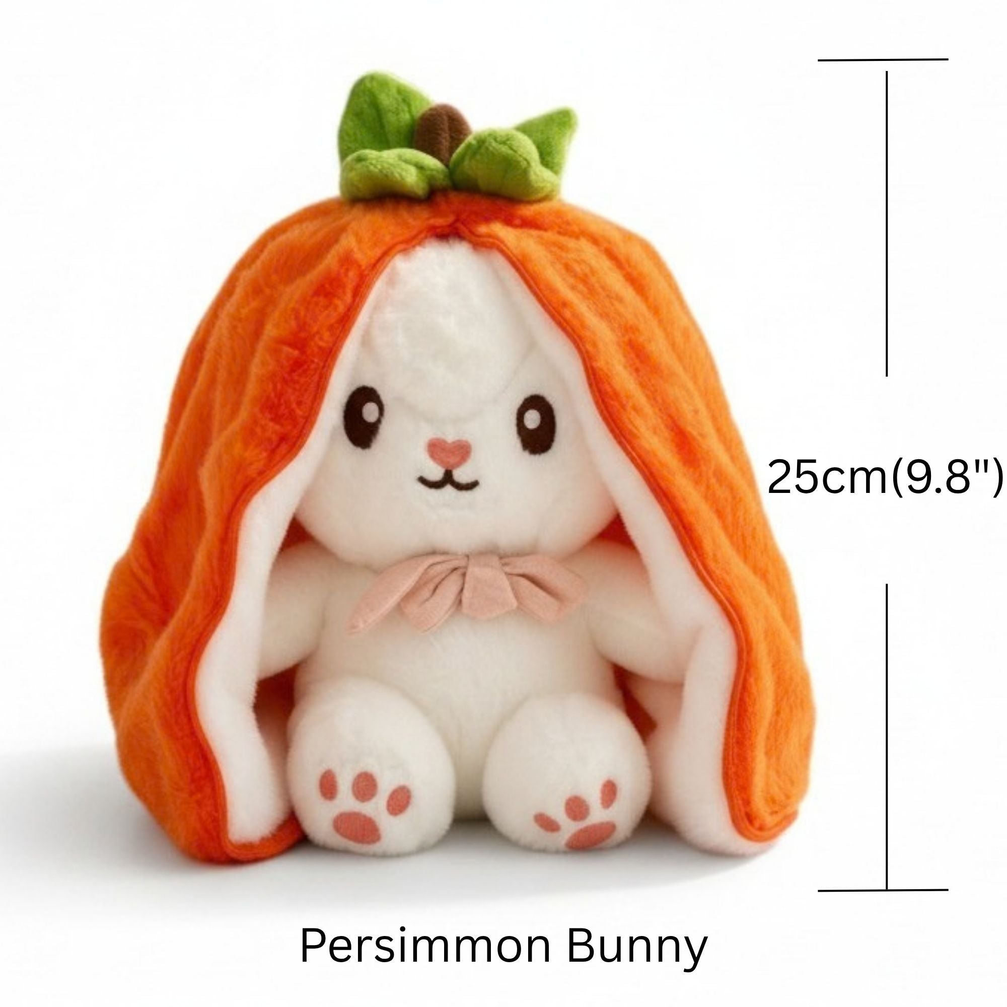 Reversible Strawberry Bunny Plush Toy Transforming Hide and Seek