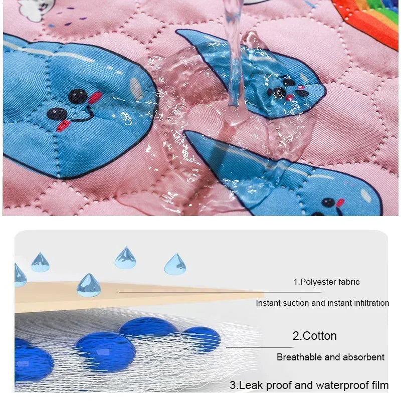 Pet Pee Pad Washable Pet Diaper Mat Reusable Mats for Dogs Dog Bed Urine Washable Dog Training Pad Four Seasons Pet Mat Cover