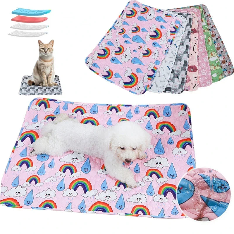 Pet Pee Pad Washable Pet Diaper Mat Reusable Mats for Dogs Dog Bed Urine Washable Dog Training Pad Four Seasons Pet Mat Cover
