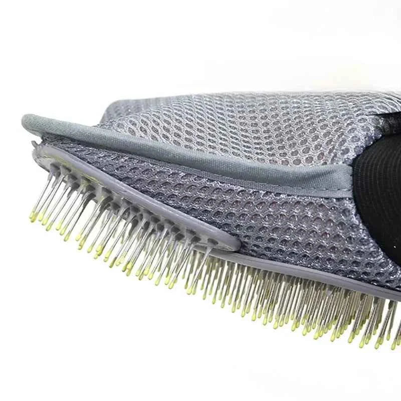 Pet Grooming Glove – Hair Removal & Bathing Brush for Dogs & Cats