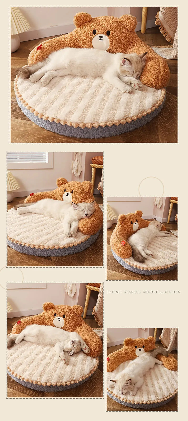 HOOPET Cat Bed Pet Pad Cushion for Small Medium Dogs Sleeping Beds Cats Durable Mat Removable Mat Pet Supplies