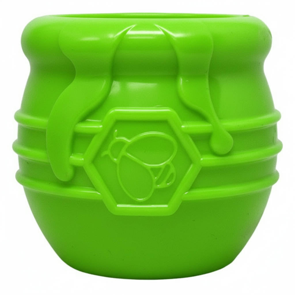 Honey Pot Dog Treat Dispenser Durable Rubber Enrichment Toy