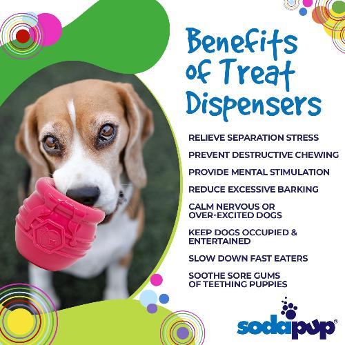 Honey Pot Dog Treat Dispenser Durable Rubber Enrichment Toy