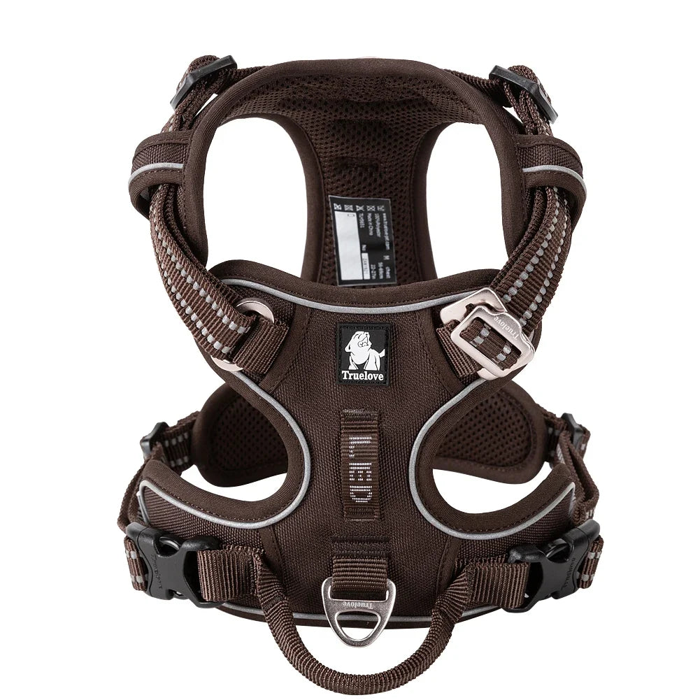 Truelove New Pet Harness Premium Anti Pull Reflective Light Up Nylon Breathable Adjustable Dog Harness Training Vest TLH5657