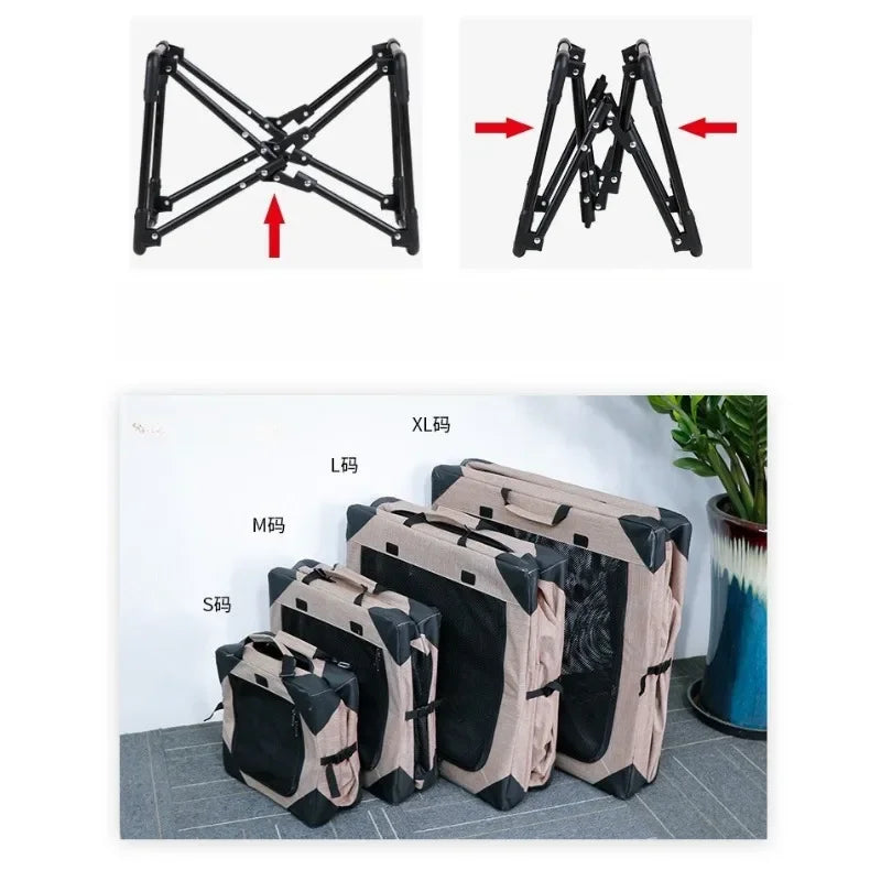 Foldable Soft Dog Crate Travel Carrier for Small Pets 18lbs