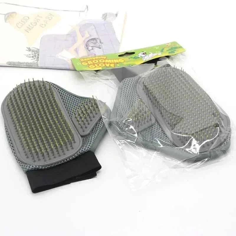 Pet Grooming Glove – Hair Removal & Bathing Brush for Dogs & Cats