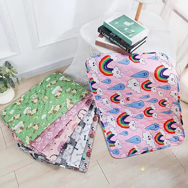 Pet Pee Pad Washable Pet Diaper Mat Reusable Mats for Dogs Dog Bed Urine Washable Dog Training Pad Four Seasons Pet Mat Cover