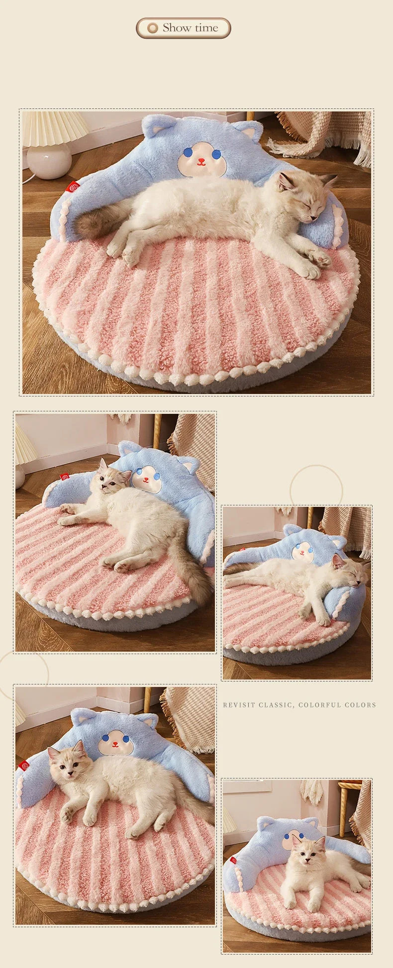 HOOPET Cat Bed Pet Pad Cushion for Small Medium Dogs Sleeping Beds Cats Durable Mat Removable Mat Pet Supplies