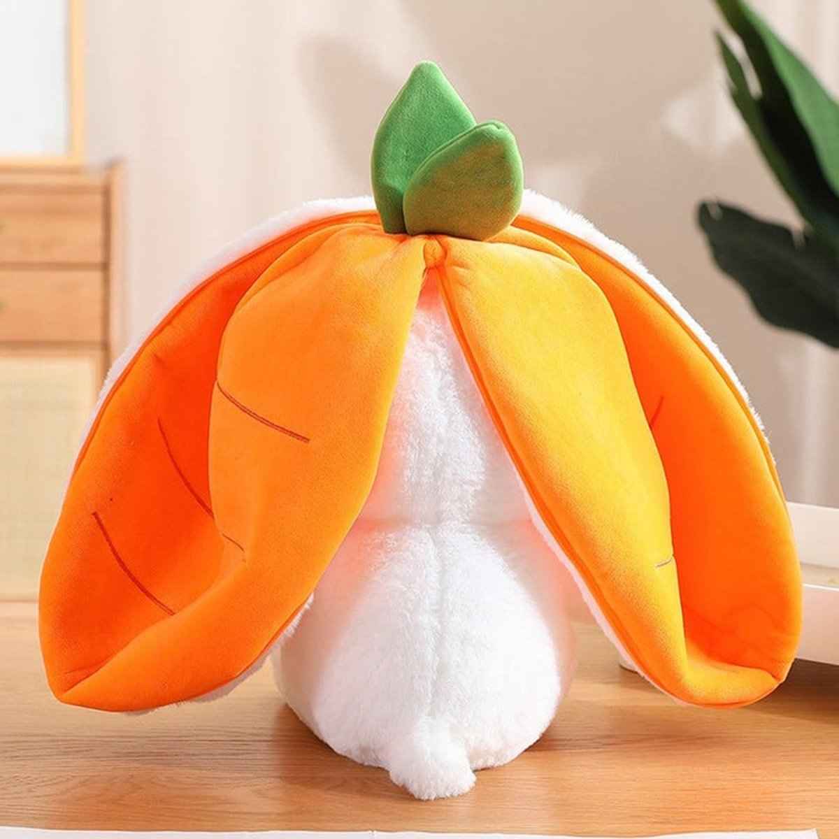 Reversible Strawberry Bunny Plush Toy Transforming Hide and Seek
