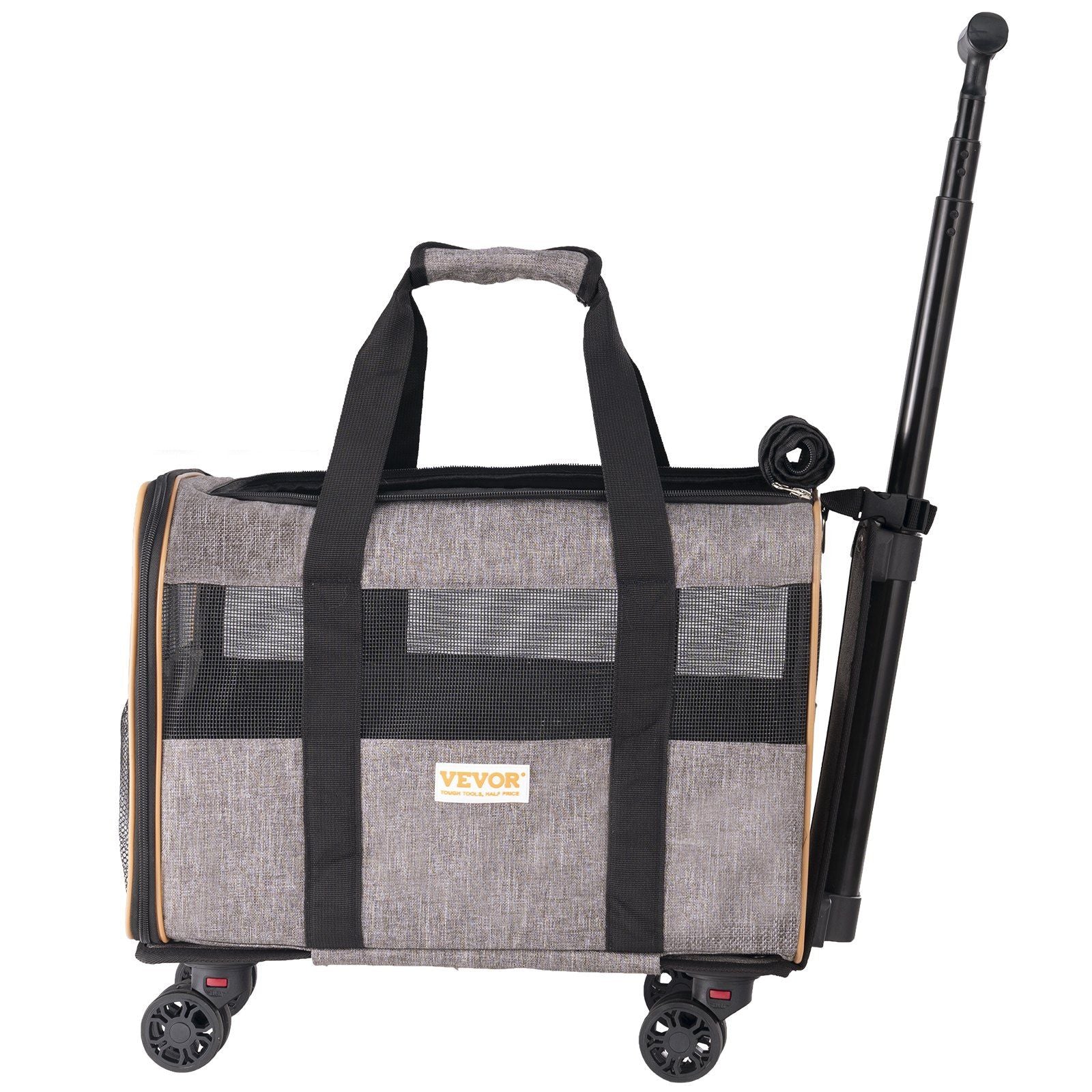 Airline Approved Rolling Pet Carrier with Wheels for Small Pets