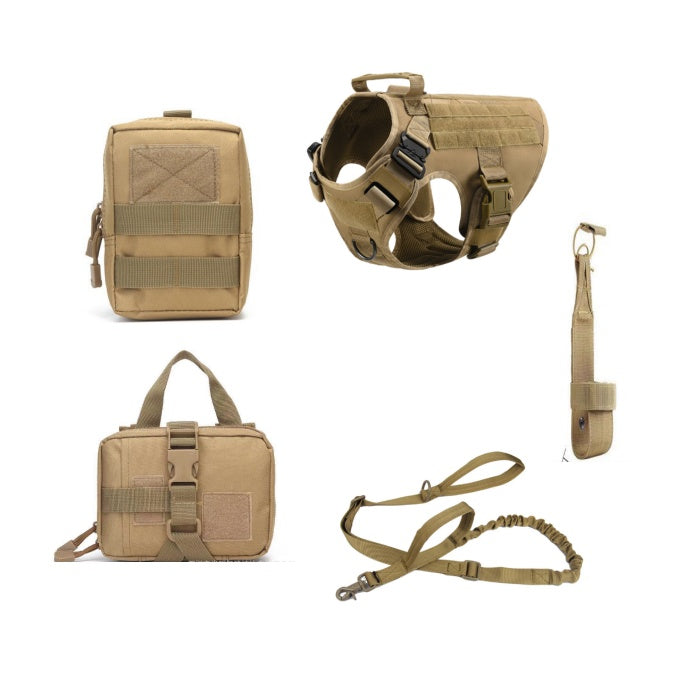 Tactical K9 Dog Harness & Leash Set – Adjustable Training Vest for All Breeds