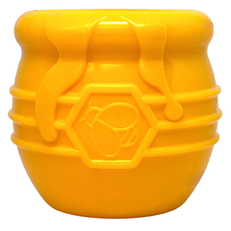Honey Pot Dog Treat Dispenser Durable Rubber Enrichment Toy