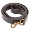 Jeffers Flat Leather Dog Leash with Hand Strap Handle, 6 Feet Long