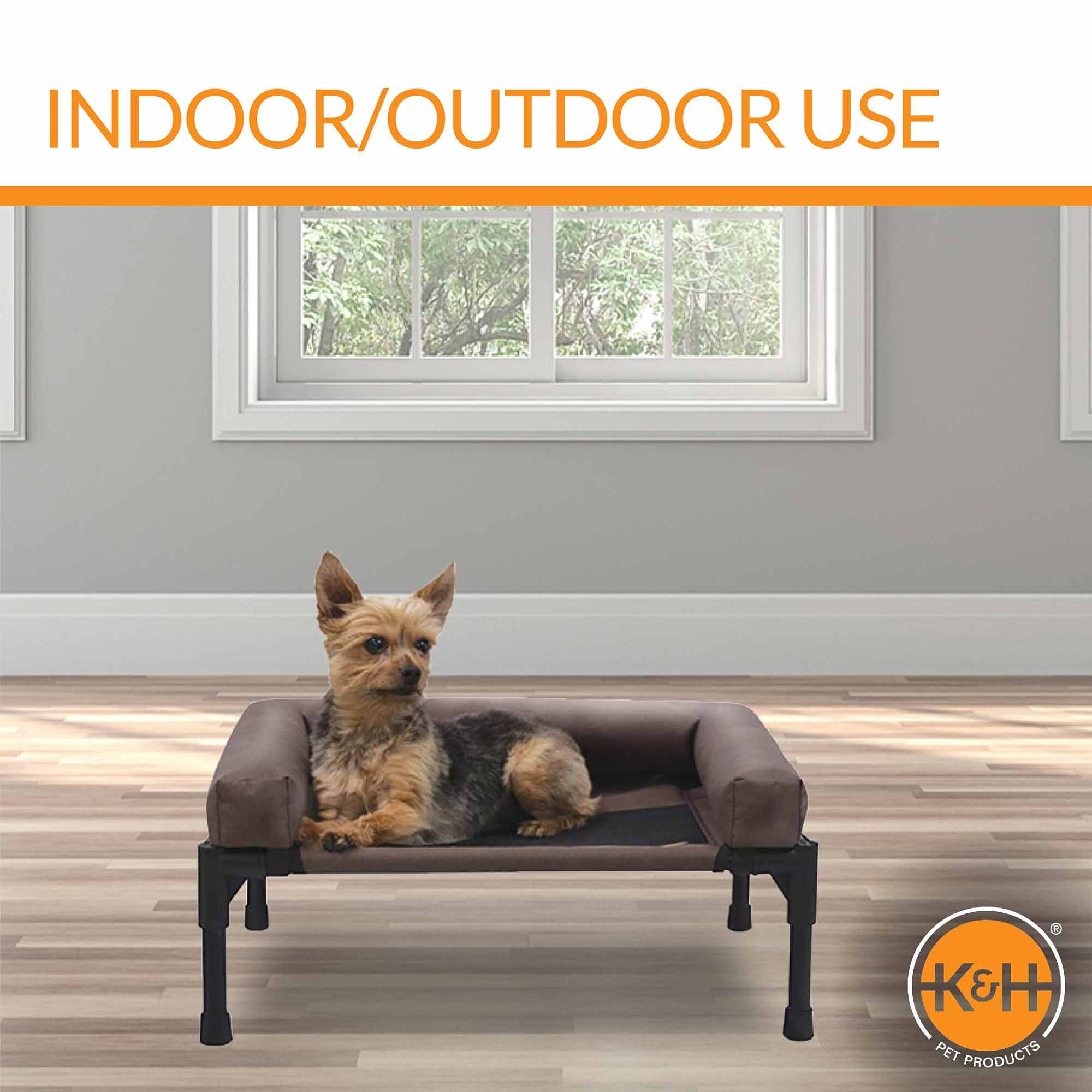 K&H Original Bolster Elevated Pet Cot Bed for Dogs Cats