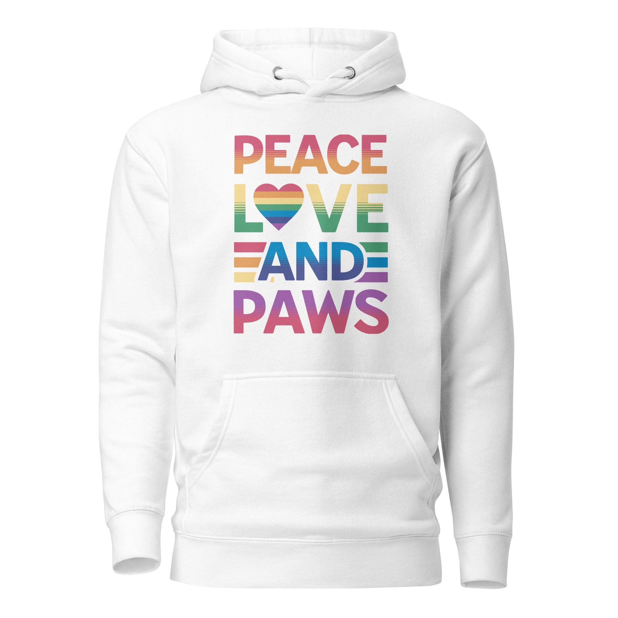 Peace Love Paws Unisex Hoodie – Cozy Fleece Pullover