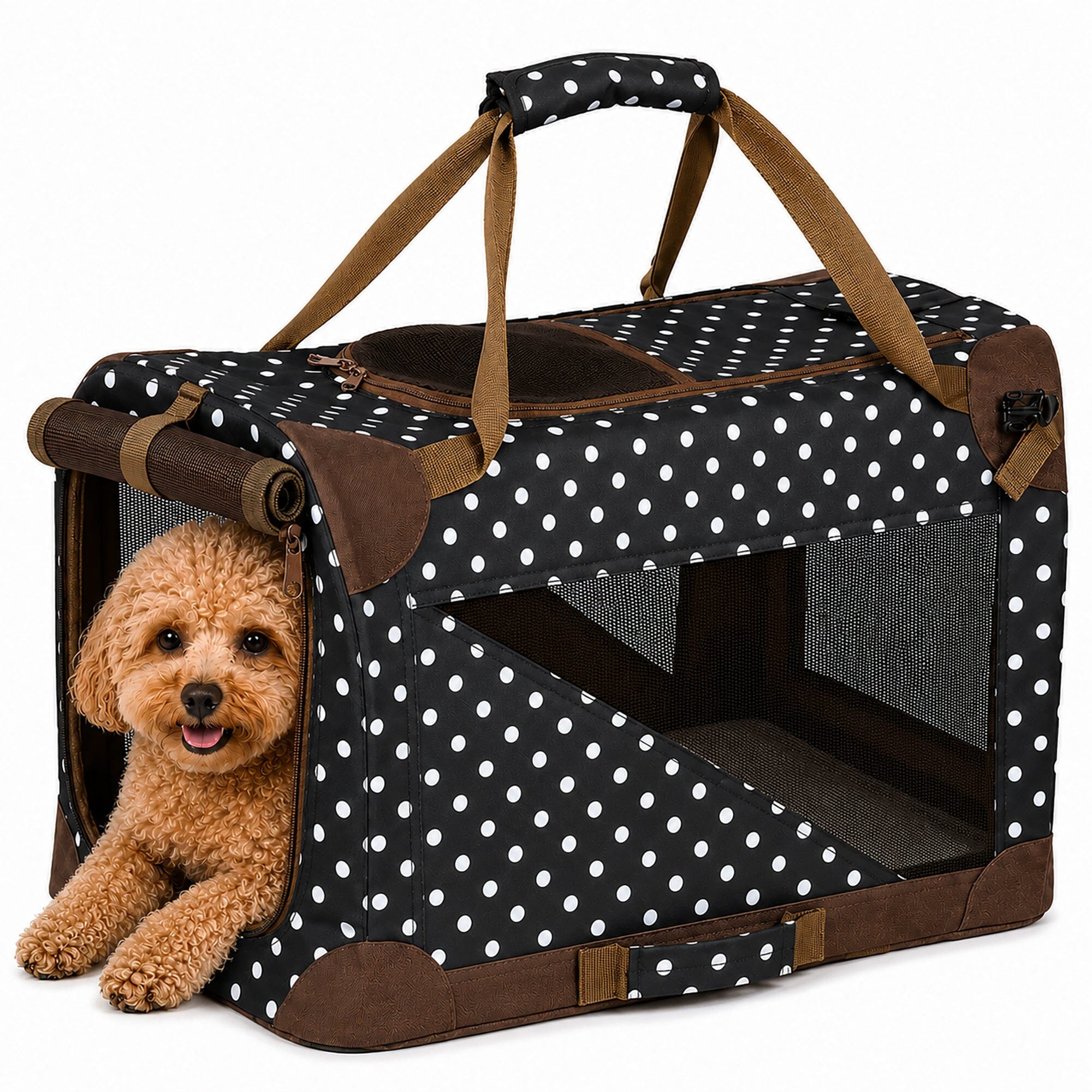 360° Vista View Folding Soft Metal Frame Pet Dog Carrier