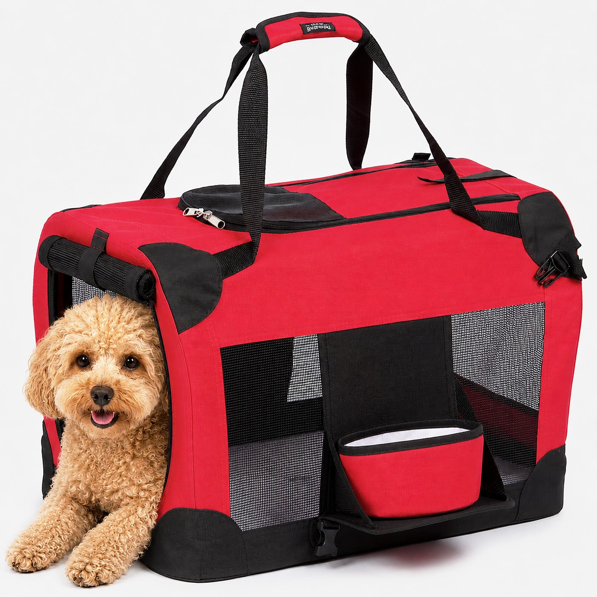 Deluxe 360° Vista View Folding Soft Pet Dog Crate Carrier