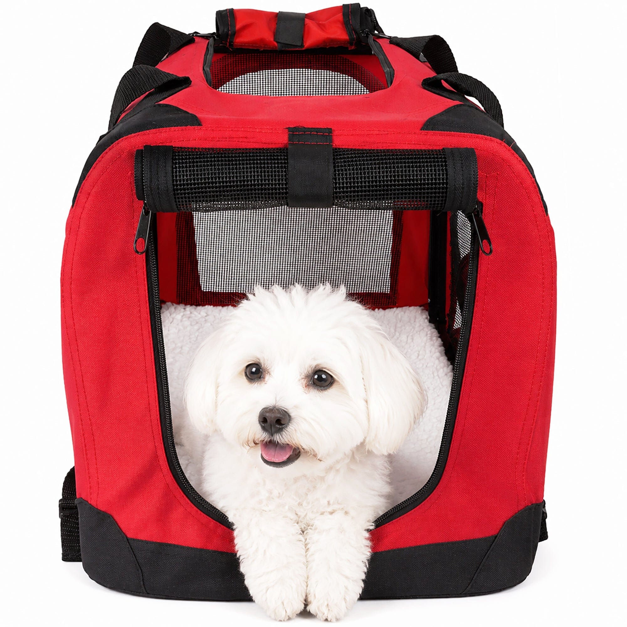 Deluxe 360° Vista View Folding Soft Pet Dog Crate Carrier