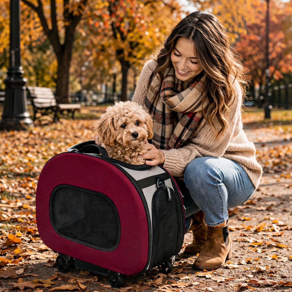 Final Destination Airline Approved 2-in-1 Wheeled Pet Carrier Crate