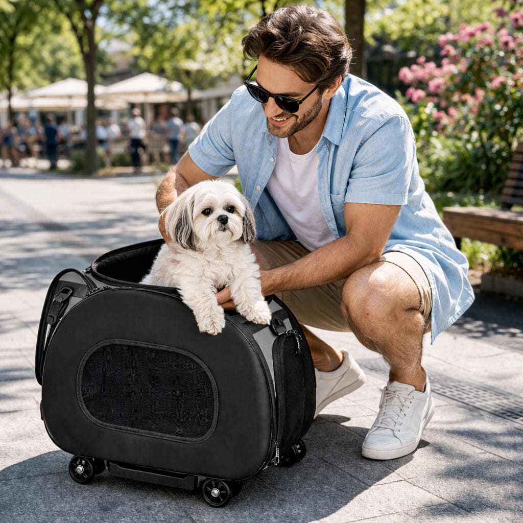Final Destination Airline Approved 2-in-1 Wheeled Pet Carrier Crate