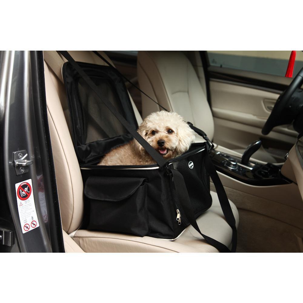 Lightweight Collapsible Wire Folding Pet Dog Car Seat Carrier