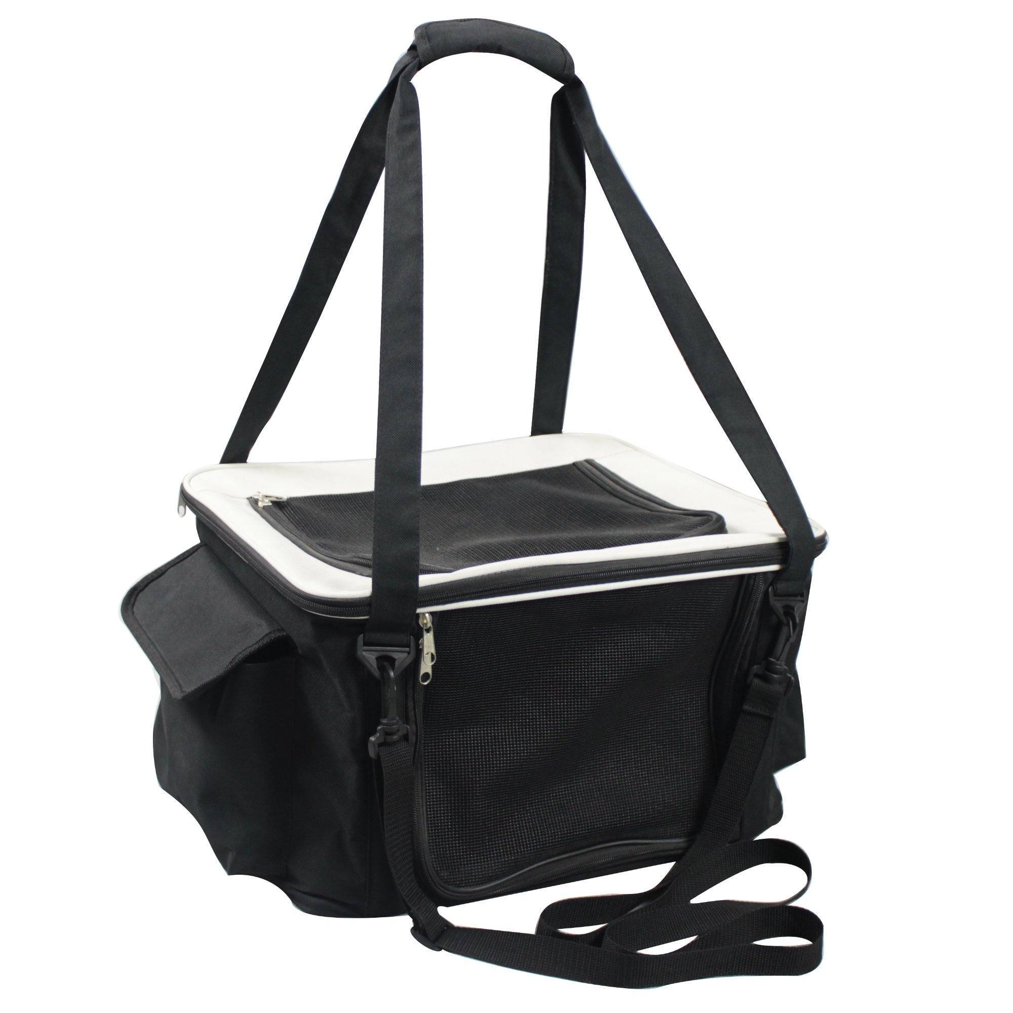Lightweight Collapsible Wire Folding Pet Dog Car Seat Carrier