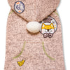 Touchdog ® Hippie Embellished Sleeveless Pompom Hooded Fashion Dog Sweater